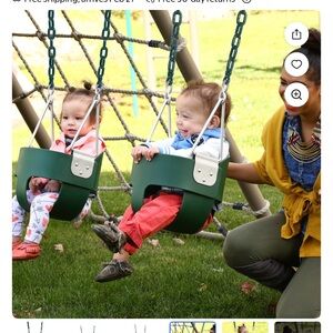 Lifetime Toddler Infant Bucket Swing Green new! With chain attachment 91148